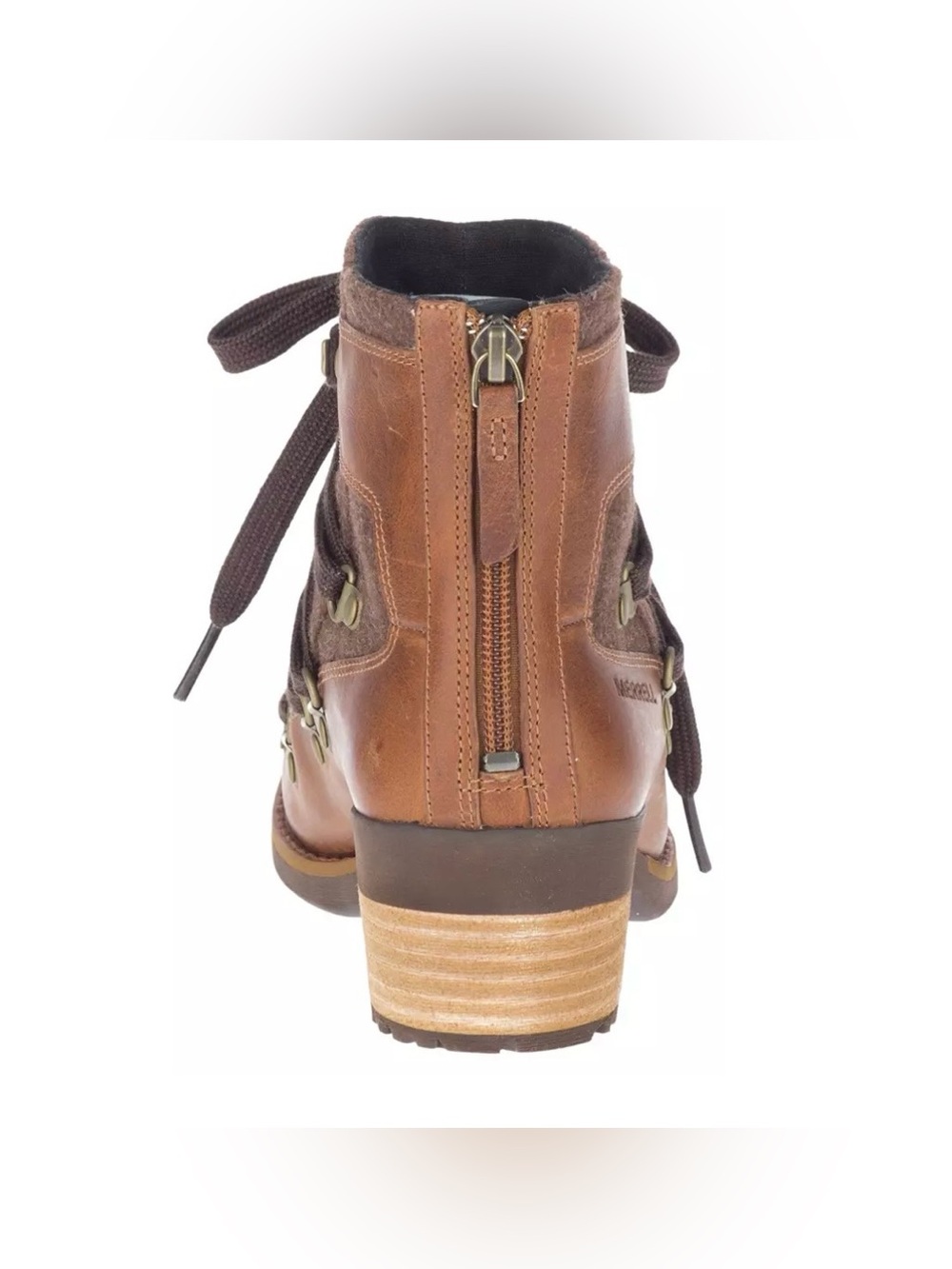 Merrell Women's Shiloh ll Warm Oak Brown Leather Lace-Up Ankle Boots. 🥾 ♥️ - Picture 4 of 9